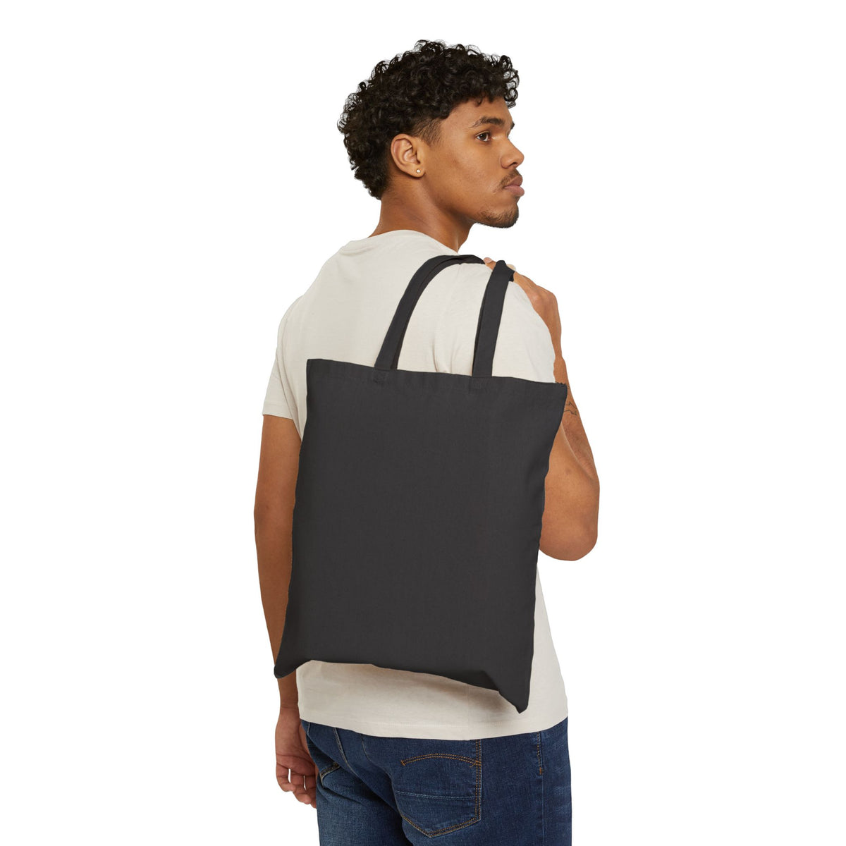 Mystical Swan and Woman Art Cotton Canvas Tote Bag