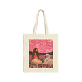 Mystical Swan and Woman Art Cotton Canvas Tote Bag